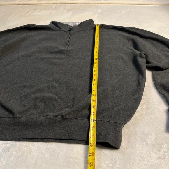 Peter Millar 1/4 Zip Pullover Mens L Gray Soft Cotton Sweater Golf Jumper Lounge - Picture 7 of 8